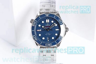 OM Factory Omega Seamaster Diver 300m Blue Dial SS - Swiss 8800 Watch